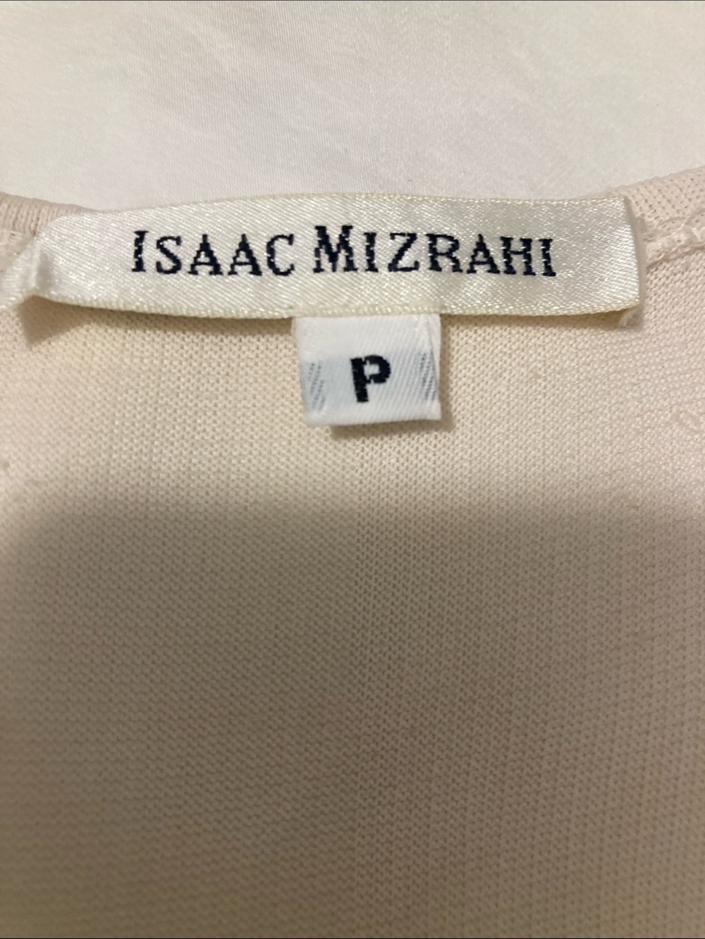 1990s Isaac Mizrahi petite cream rib tank top